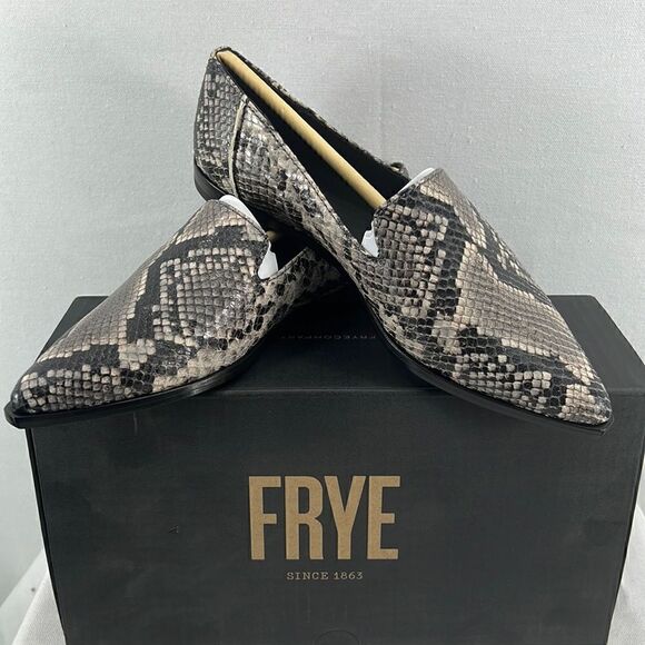Frye Kenzie Venetian Pointed Toe Flats- Grey Multi- Size 5.5M- NIB